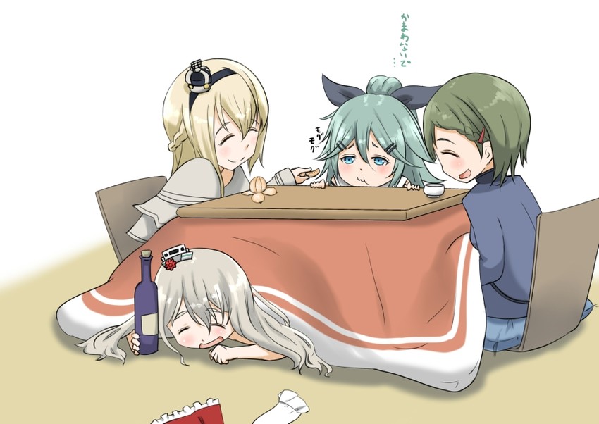 female admiral, yamakaze, warspite, pola, and little girl admiral (kantai collection) drawn by b-man