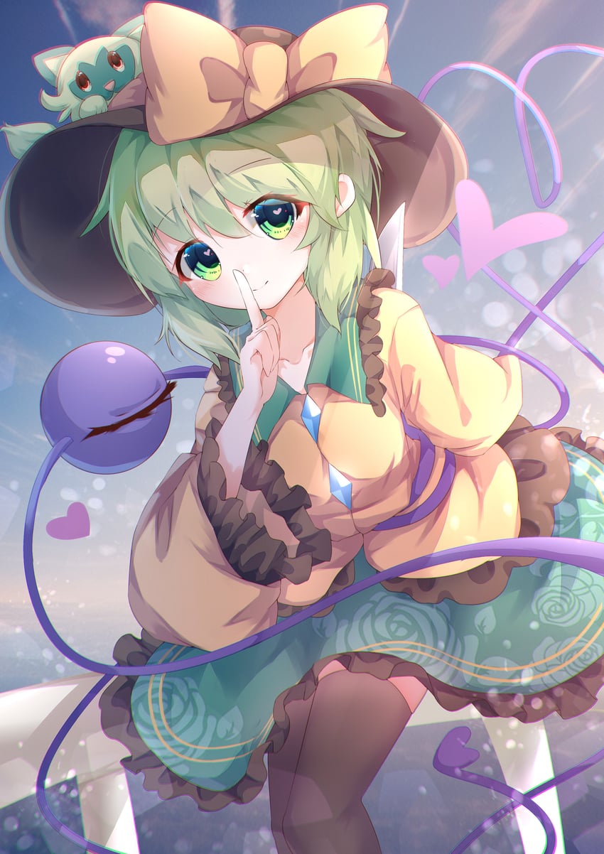 komeiji koishi and sprigatito (touhou and 1 more) drawn by littlepeace