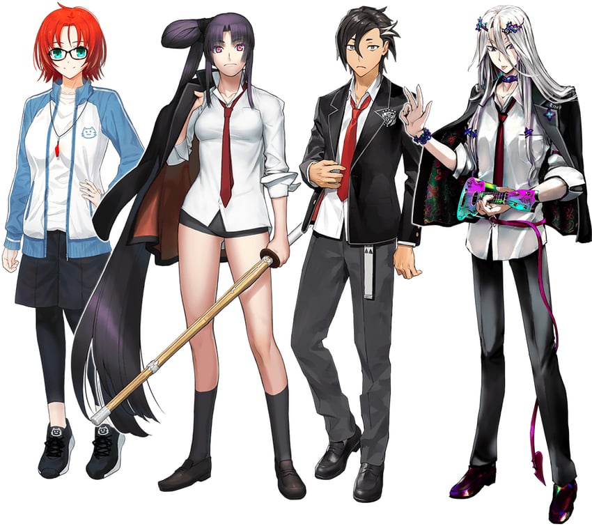 ushiwakamaru, boudica, wolfgang amadeus mozart, mandricardo, taira no kagekiyo, and 2 more (fate and 1 more) drawn by aotsuki_takao, ginka_sima, pfalz, and sakamoto_mineji