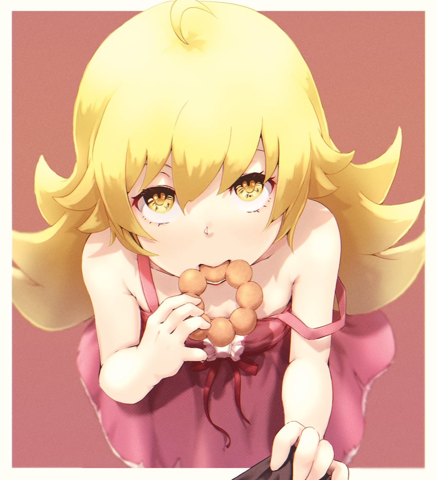 oshino shinobu (monogatari and 1 more) drawn by psyto_qy2