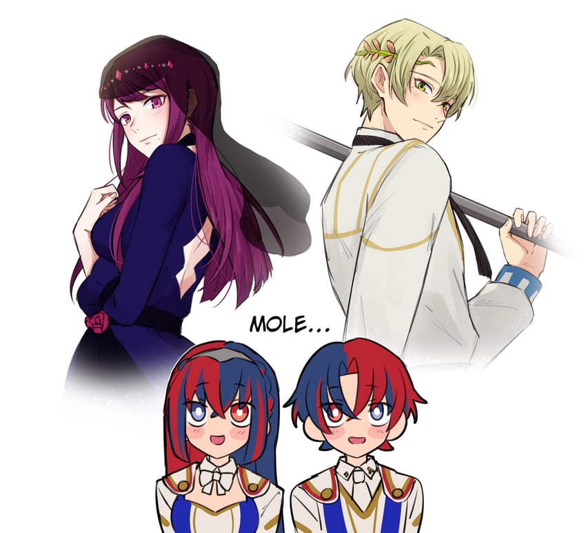 female alear, ivy, male alear, and alfred (fire emblem and 1 more) drawn by merylemons