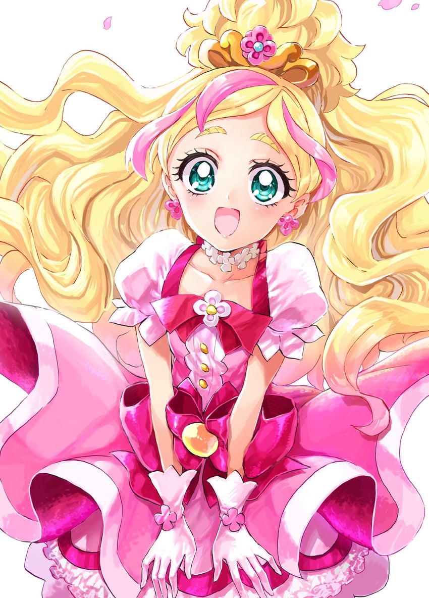 haruno haruka and cure flora (precure and 1 more) drawn by sharumon