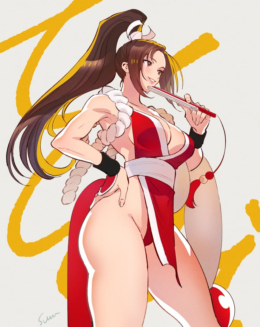shiranui mai (the king of fighters and 1 more) drawn by sumustard