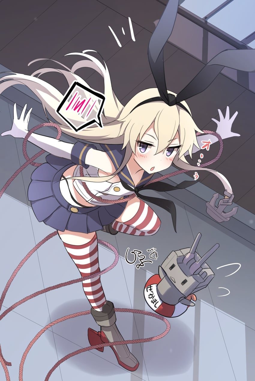 shimakaze and rensouhou-chan (kantai collection) drawn by giraffe_(ilconte)