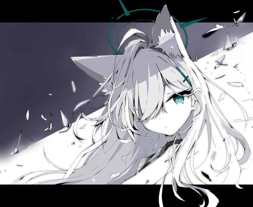 shiroko and shiroko terror (blue archive) drawn by ayahosiyuki