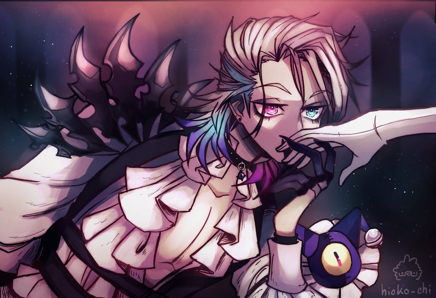 gavis bettel and phantom (holostars and 1 more) drawn by hioko_chi