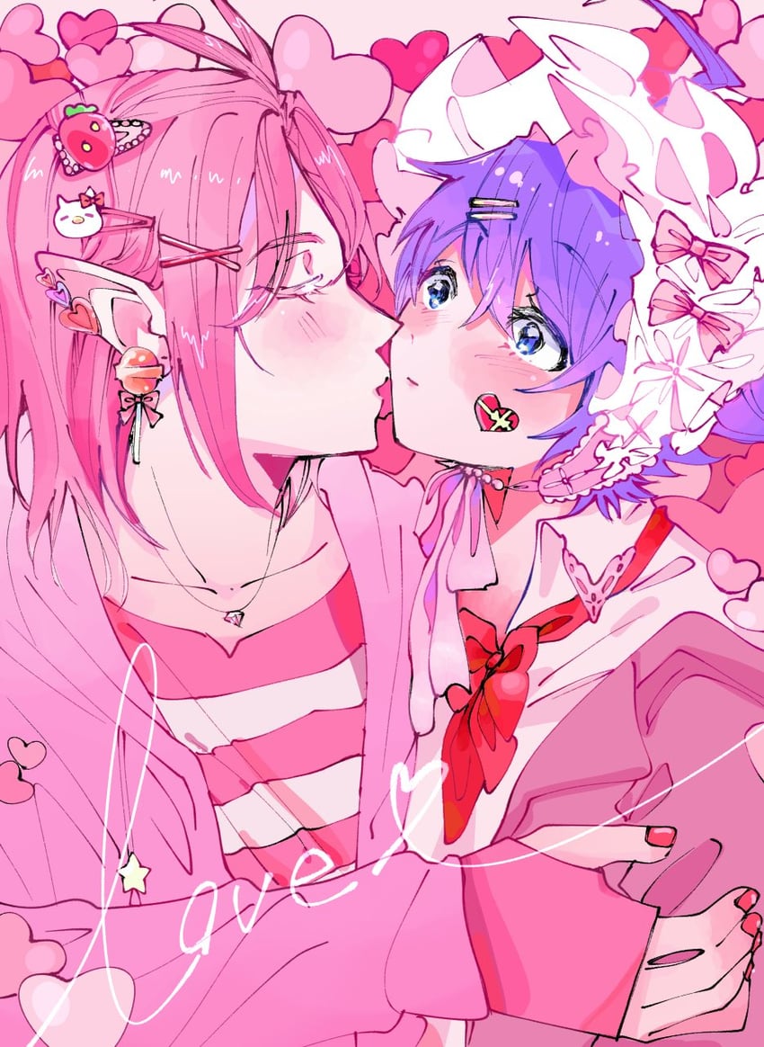 hello kitty, suzuki iruma, and asmodeus alice (sanrio and 2 more) drawn by mim_6q