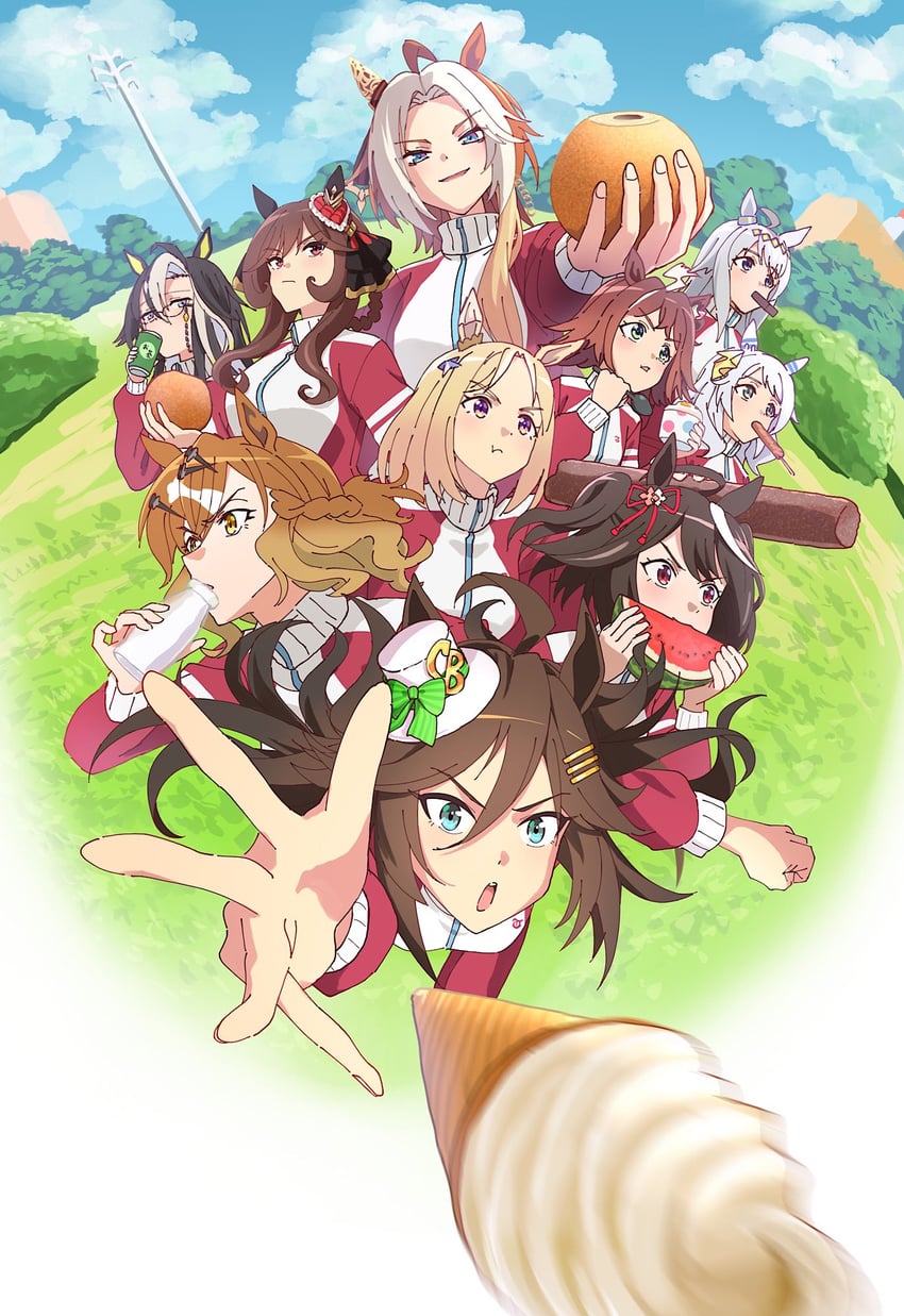 kitasan black, oguri cap, mr. c.b., gentildonna, jungle pocket, and 5 more (umamusume and 2 more) drawn by mafty