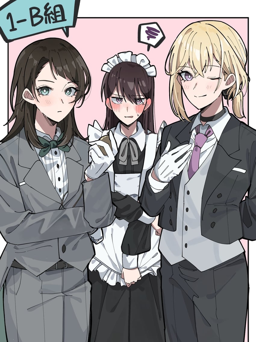 shiina taki, yahata umiri, and misumi uika (bang dream! and 1 more) drawn by nanami_(nunnun_0410)