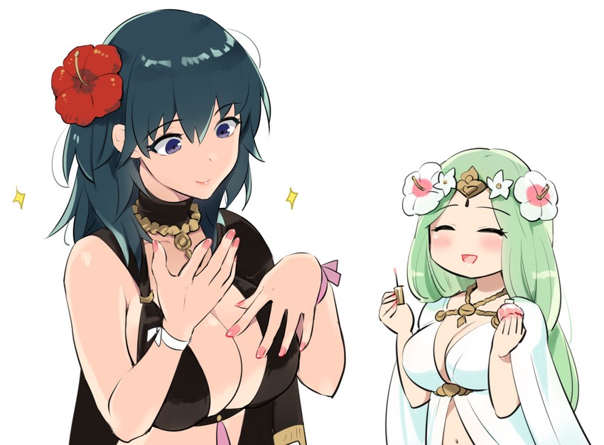female byleth and rhea (fire emblem and 2 more) drawn by yomusugara_(uzo-muzo)