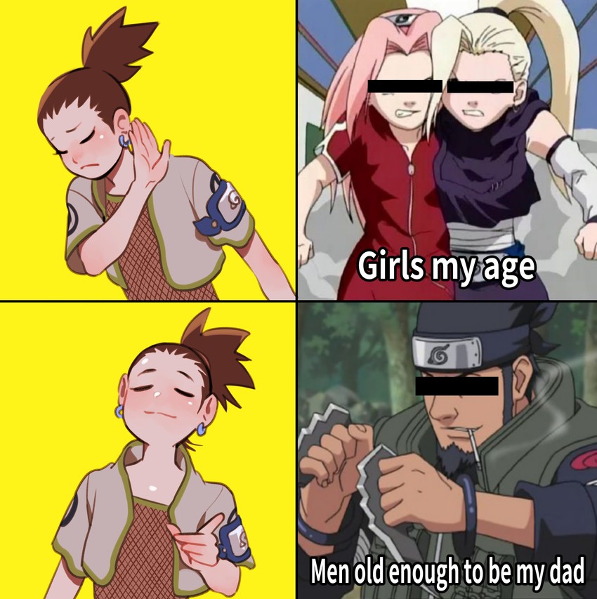 haruno sakura, yamanaka ino, nara shikamaru, and sarutobi asuma (naruto) drawn by gogglesyo