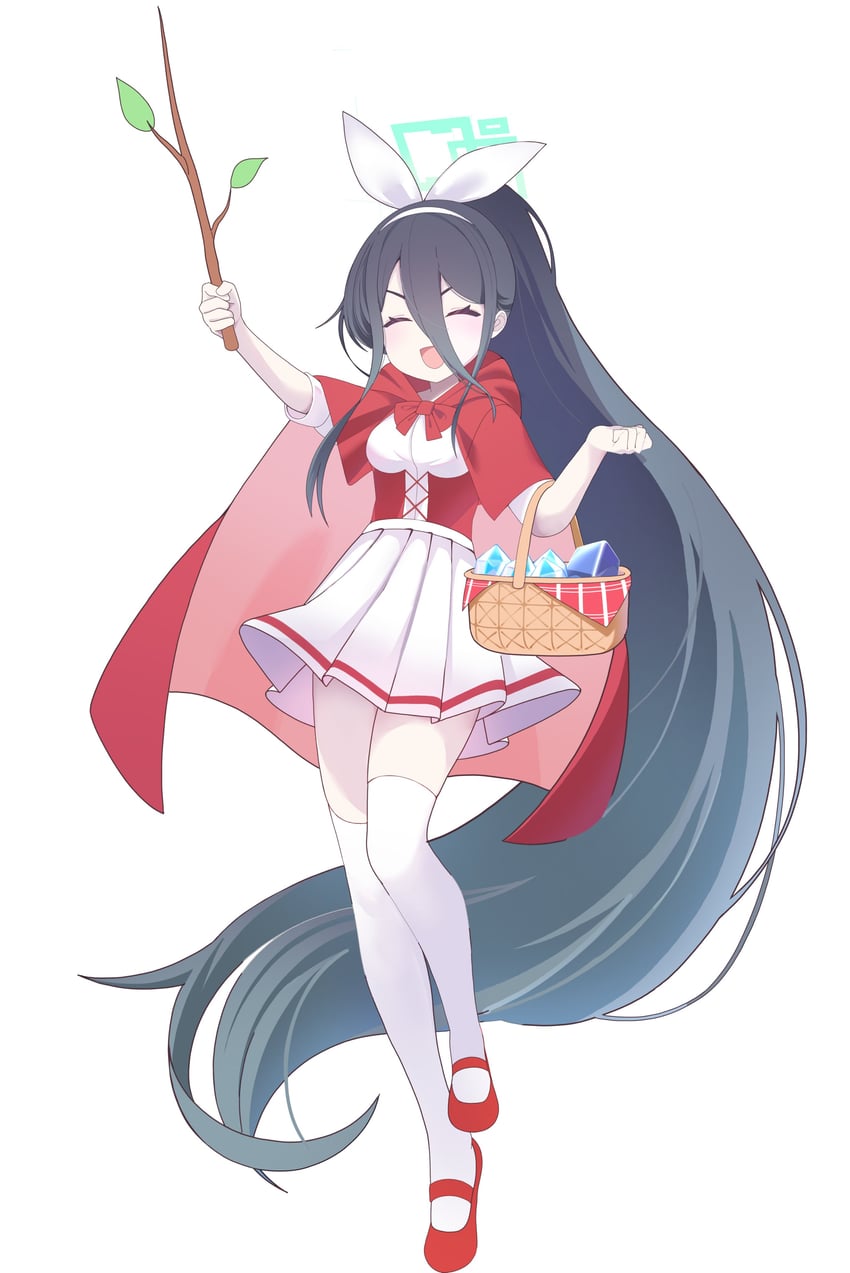aris and little red riding hood (blue archive and 1 more) drawn by cran_berrie
