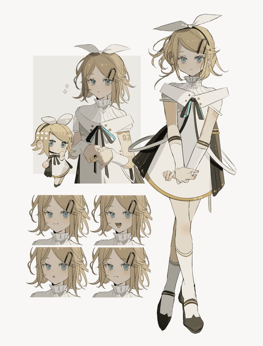 kagamine rin (vocaloid and 1 more) drawn by note_nii