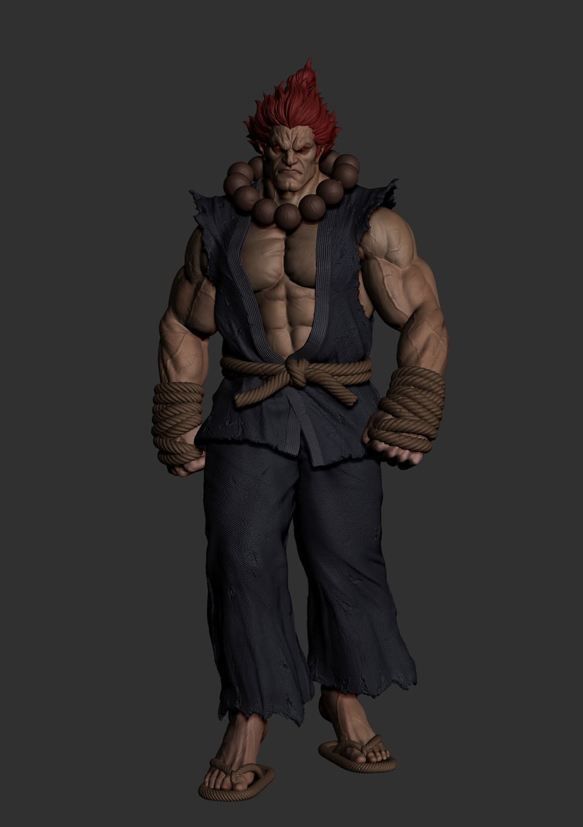 akuma (street fighter) drawn by ed_pantera