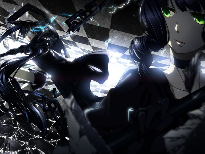 black rock shooter and dead master (black rock shooter) drawn by rituiti