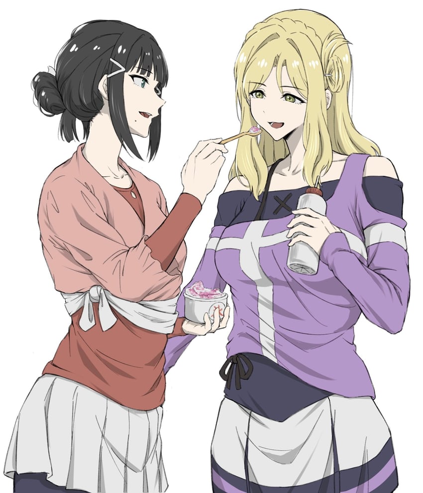kurosawa dia and ohara mari (love live! and 1 more) drawn by yakult1124