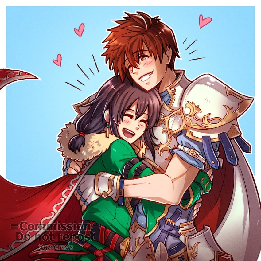 leif and mareeta (fire emblem and 2 more) drawn by gzei