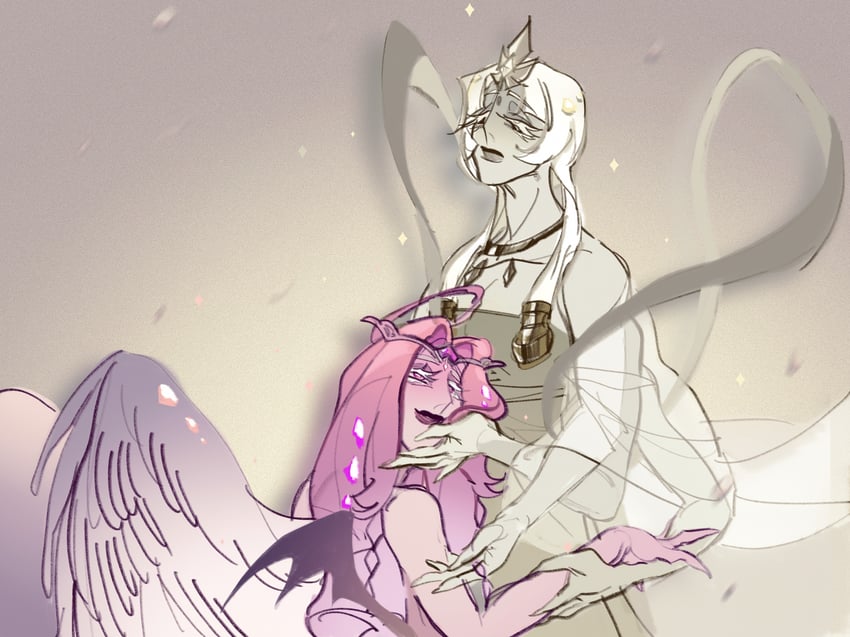 eternal sugar cookie and mystic flour cookie (cookie run and 1 more) drawn by jugenxiannu196