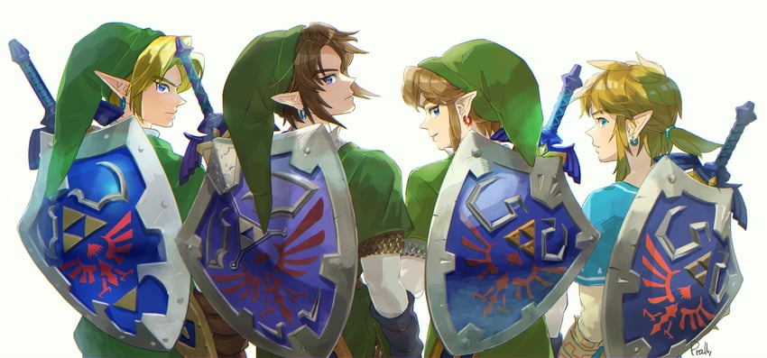 link (the legend of zelda and 4 more) drawn by pra_11