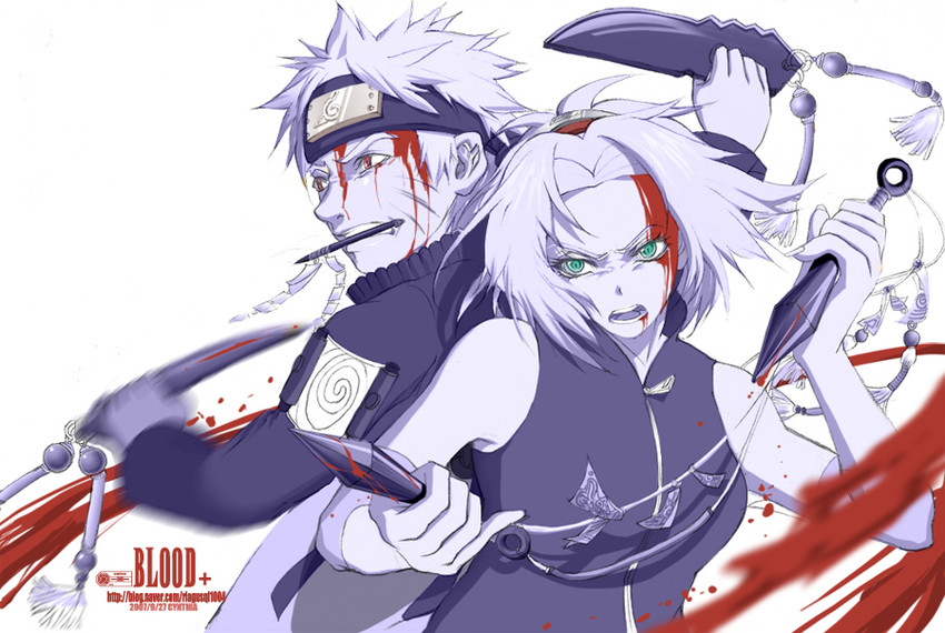 haruno sakura and uzumaki naruto (naruto and 1 more) drawn by cynthi