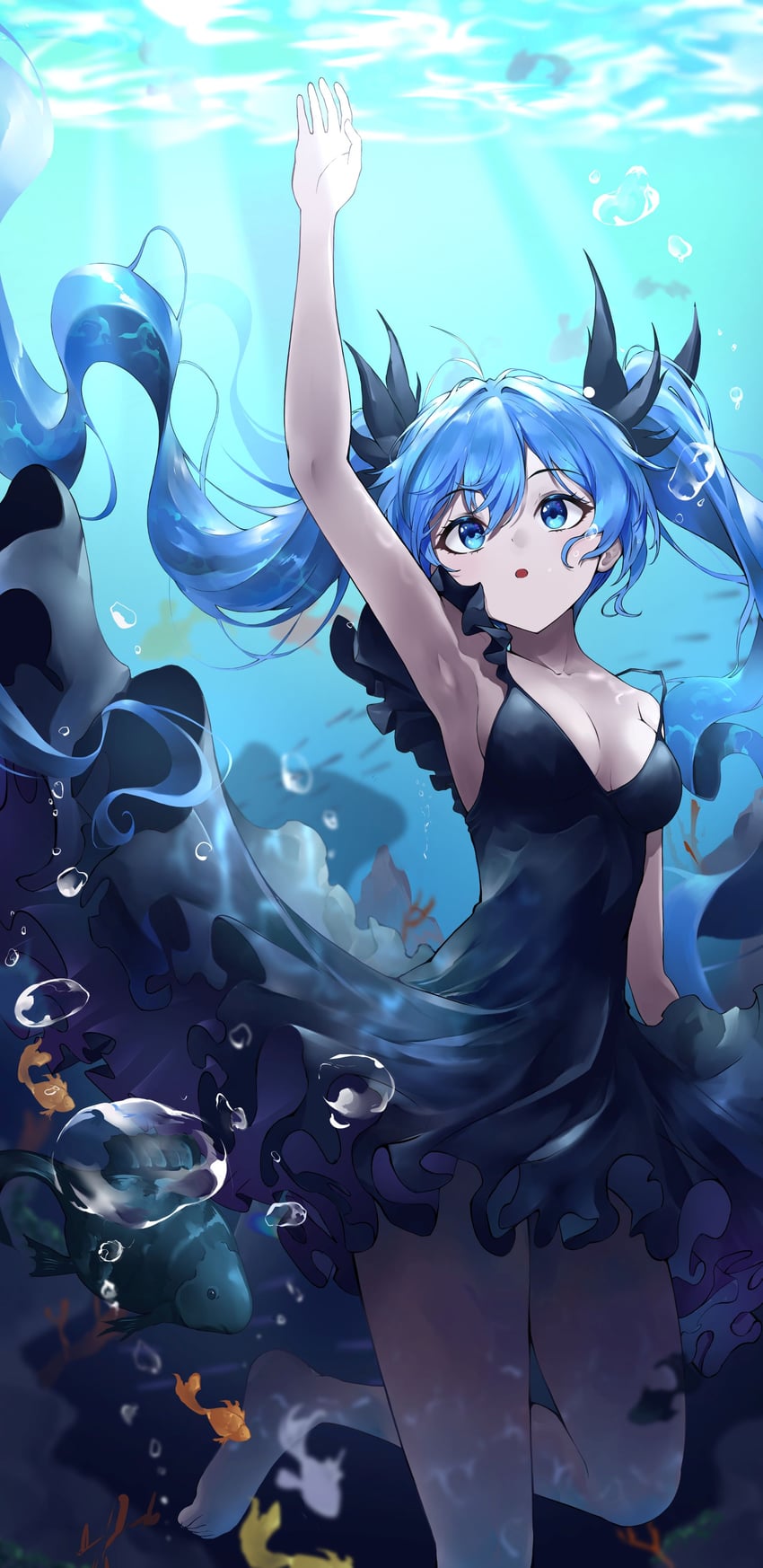 hatsune miku (vocaloid and 1 more) drawn by lds_(dstwins97)