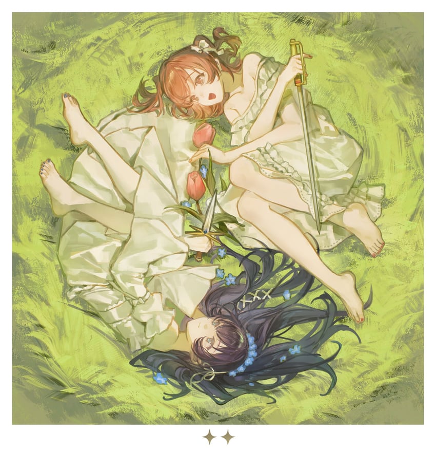 aijou karen and kagura hikari (shoujo kageki revue starlight) drawn by lengdong_shui_xi_chong