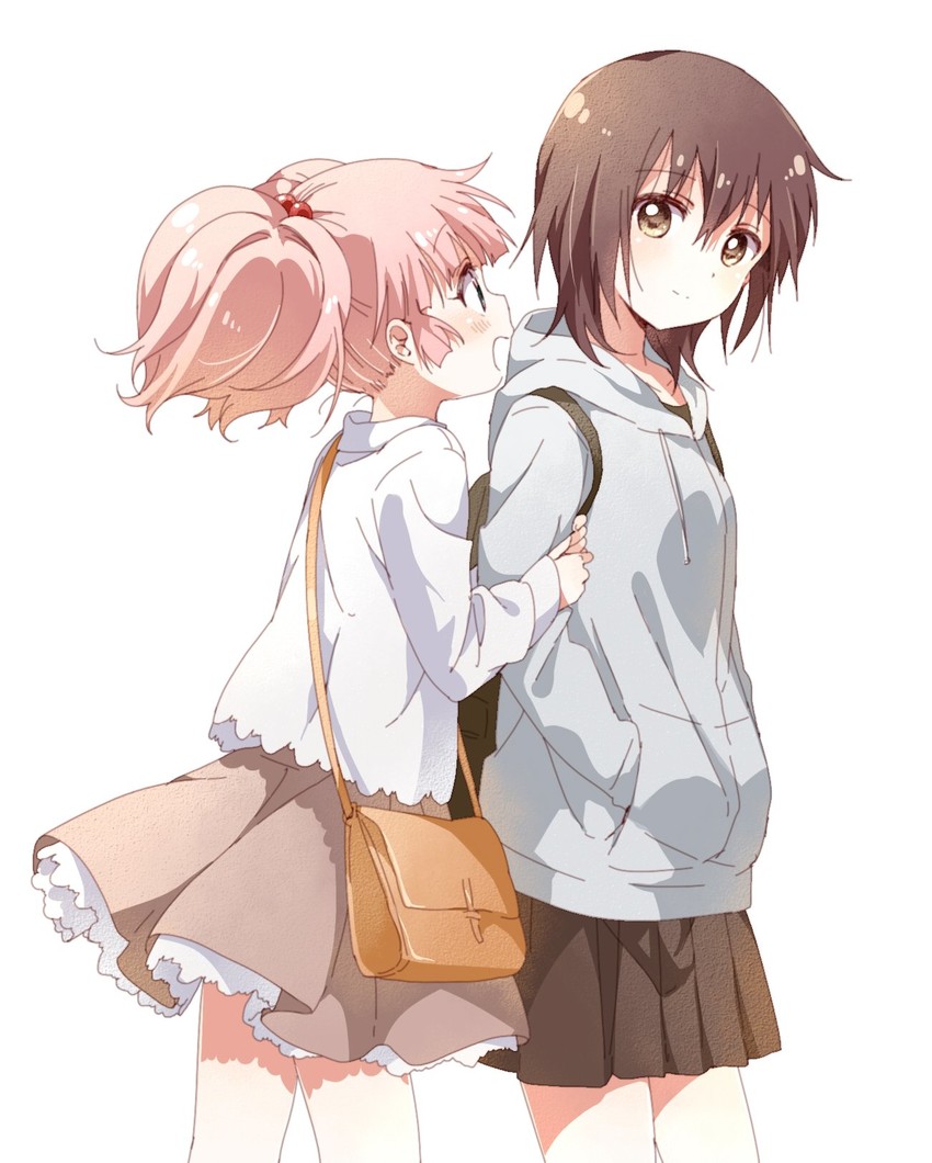 funami yui and yoshikawa chinatsu (yuruyuri) drawn by namori