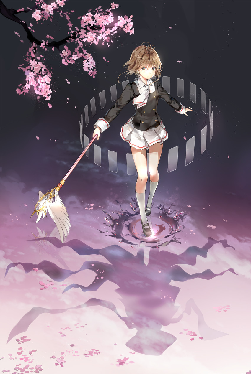 kinomoto sakura (cardcaptor sakura and 1 more) drawn by hinakisara