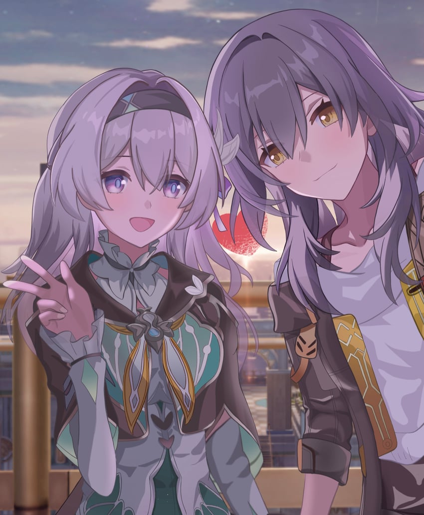 trailblazer, firefly, and stelle (honkai and 1 more) drawn by zd24