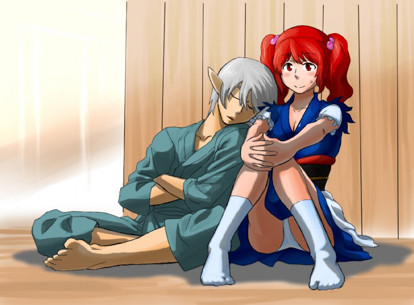 onozuka komachi and buront (touhou and 3 more) drawn by kurirou