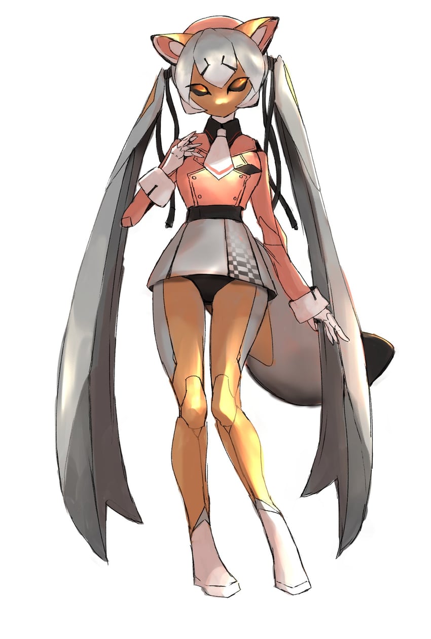 island fox and shimahairobo (kemono friends and 1 more) drawn by shuushuusha