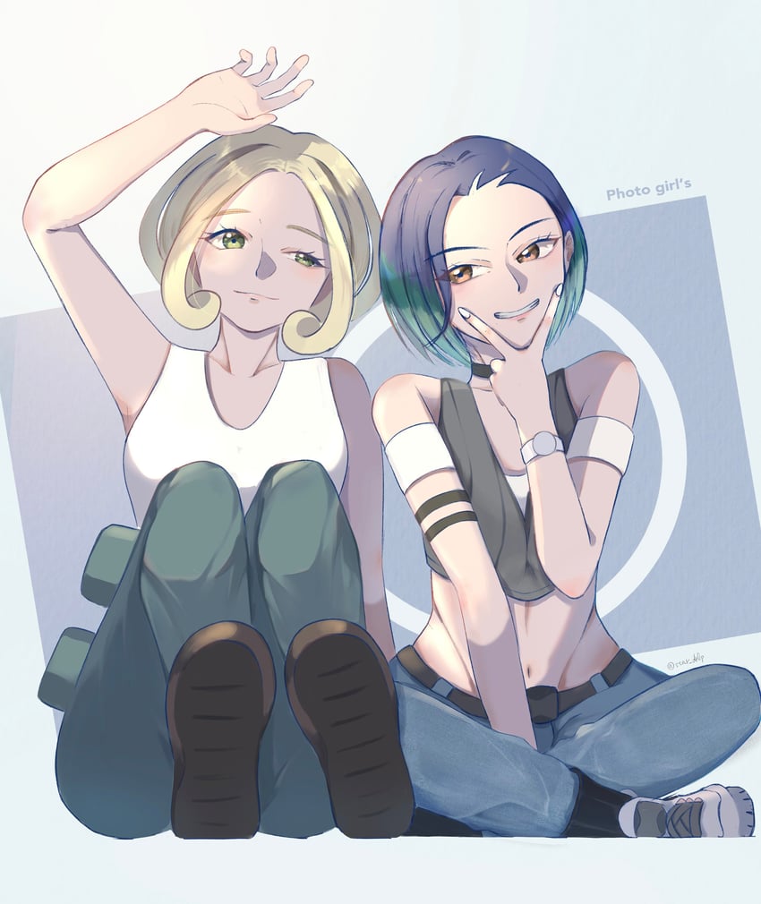 perrin and viola (pokemon and 2 more) drawn by star_dr0p
