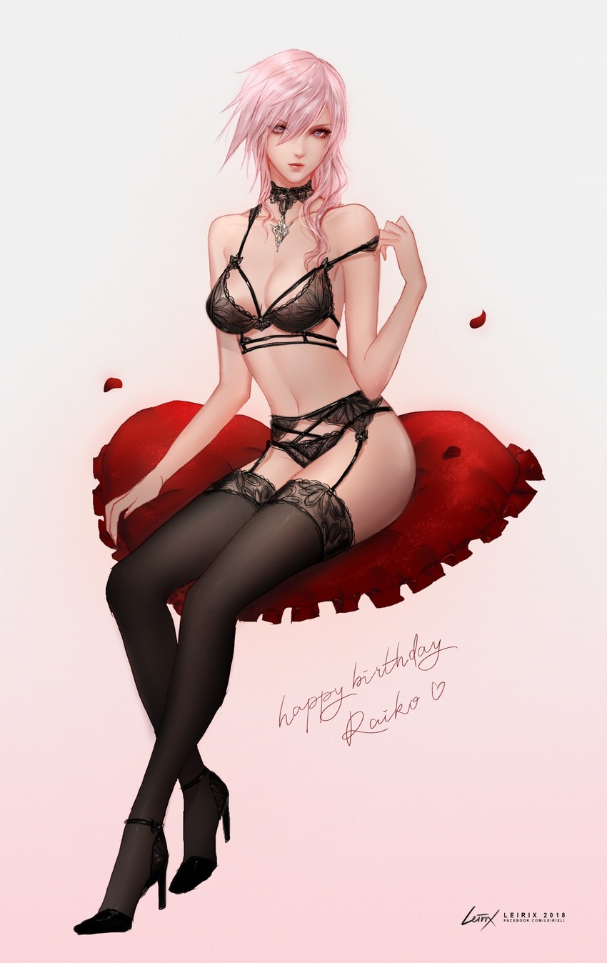lightning farron (final fantasy and 1 more) drawn by leirix