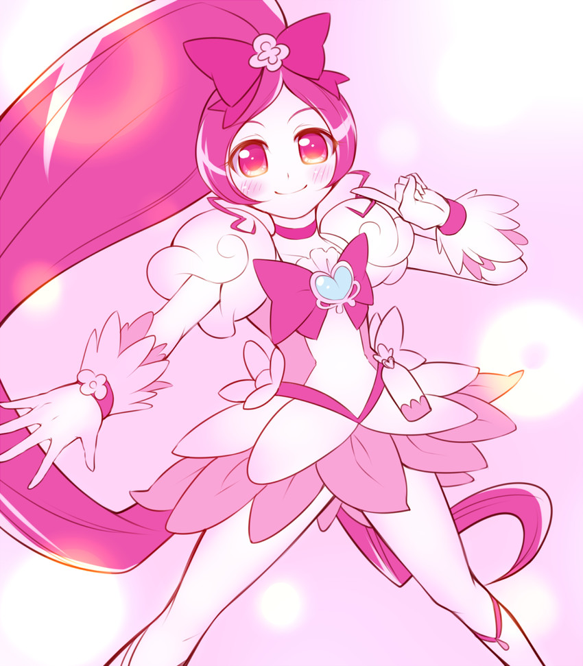 hanasaki tsubomi and cure blossom (precure and 1 more) drawn by arakawa_tarou