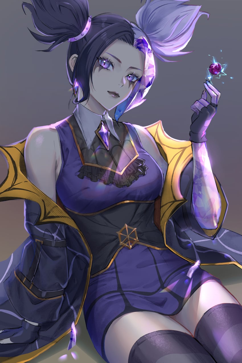 zeri and prestige fright night zeri (league of legends) drawn by nyaamen_fork
