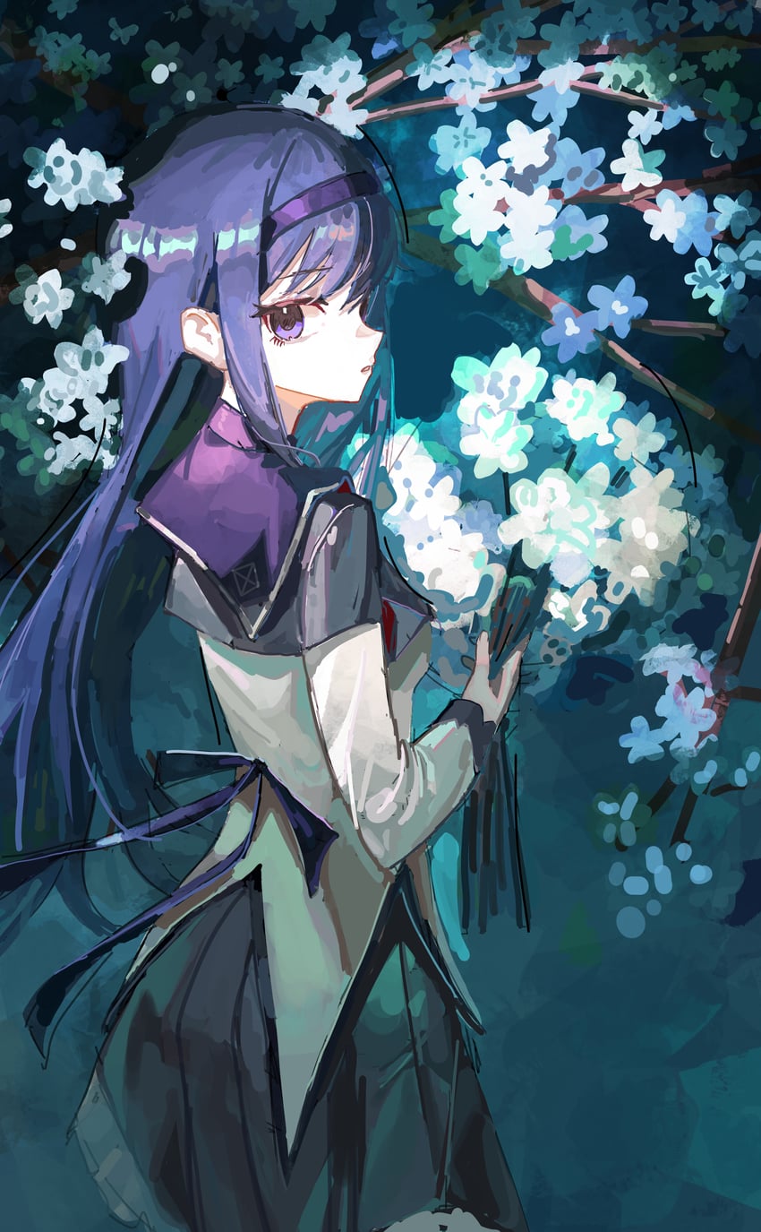 akemi homura (mahou shoujo madoka magica) drawn by iinagi_(kashiwa_keira)