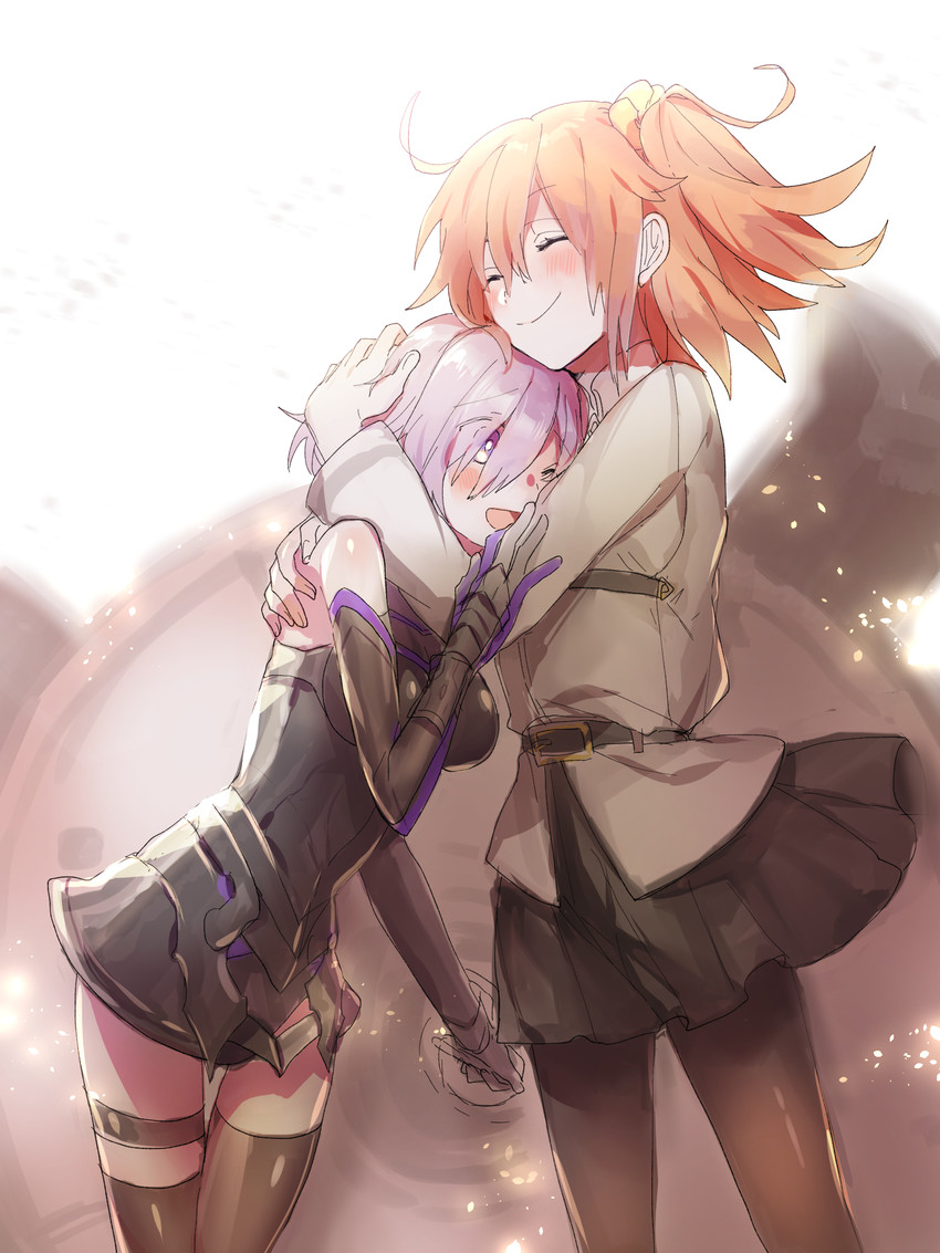 mash kyrielight and fujimaru ritsuka (fate and 1 more) drawn by canarinu
