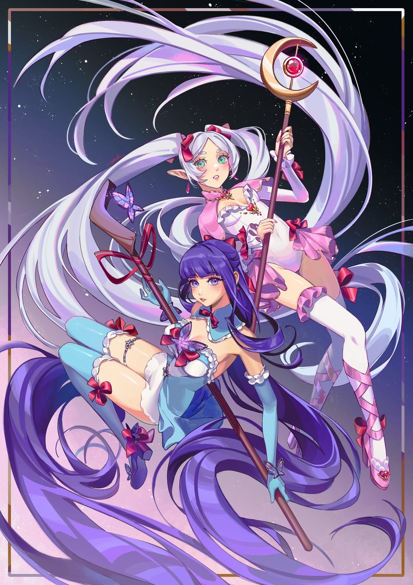 frieren and fern (sousou no frieren) drawn by yubuki_i
