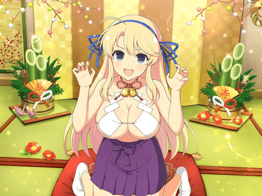 katsuragi (senran kagura and 1 more) drawn by yaegashi_nan