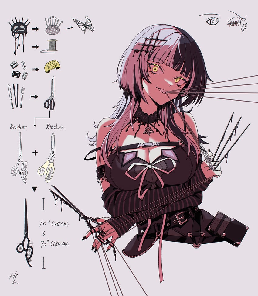 shiori novella and yorick (hololive and 1 more) drawn by taka_t