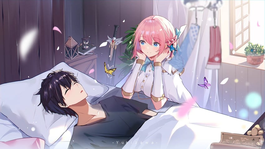 doumeguri kakeru and asagiri ririko (ecstas online) drawn by yukizawa_xueze