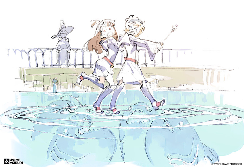 kagari atsuko and lotte jansson (little witch academia) drawn by yoshinari_you