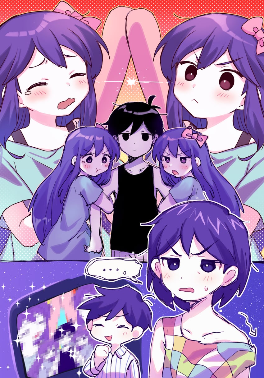 omori, aubrey, kel, and hero (omori) drawn by xox_xxxxxx