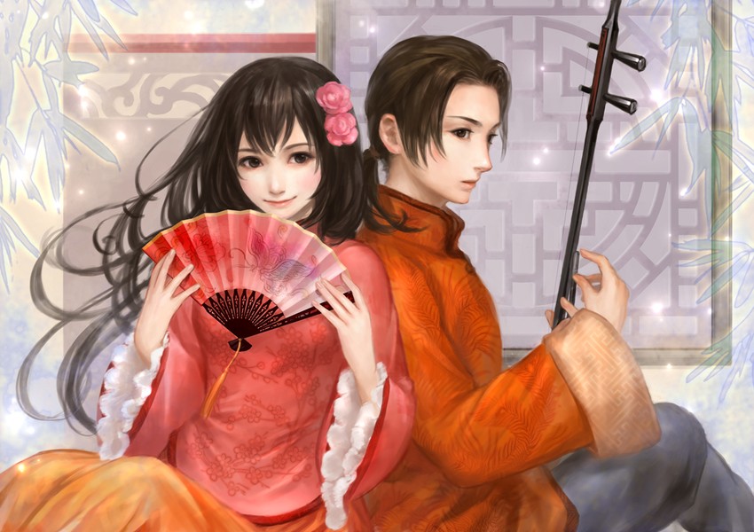 china and taiwan (axis powers hetalia) drawn by lotus_(elico)
