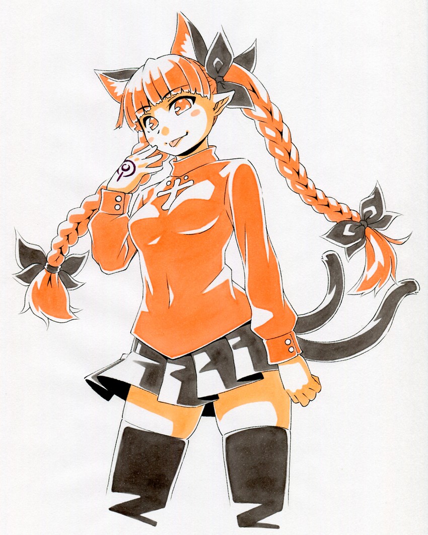 kaenbyou rin and tohsaka rin (touhou and 2 more) drawn by kawachi_koorogi