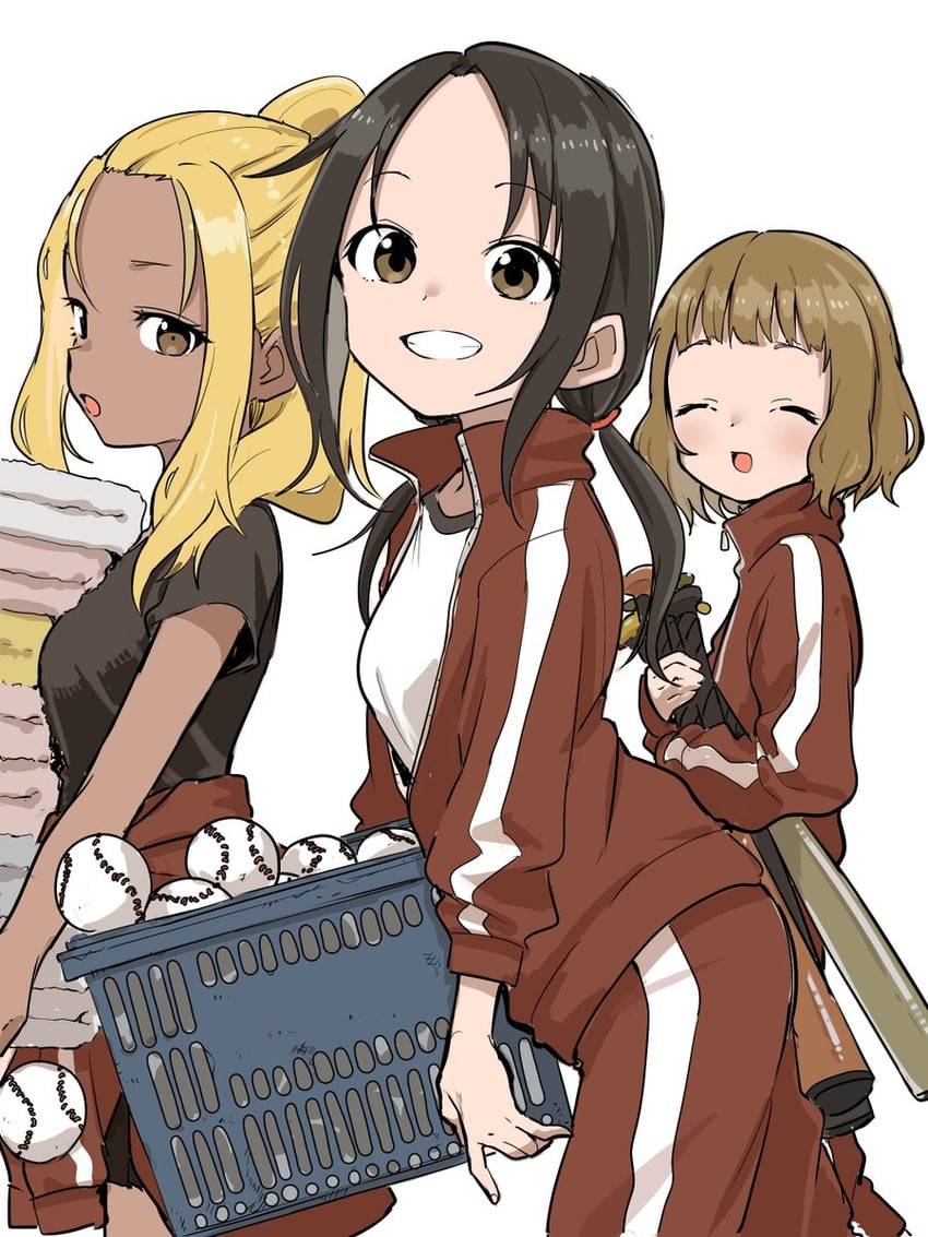 nagisa akane, ichinose karina, and himemiya yuki (manemane nichinichi) drawn by inaba_mifumi