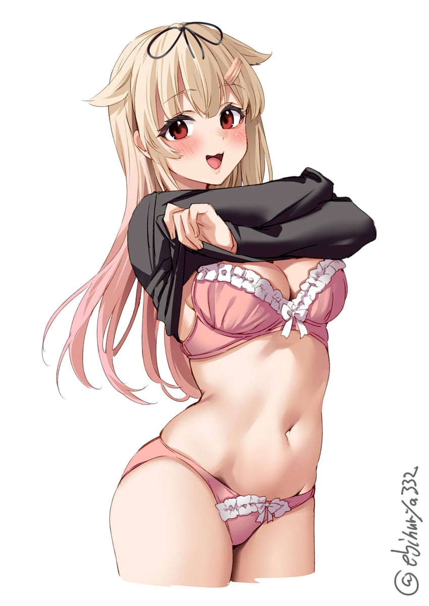 yuudachi and yuudachi kai ni (kantai collection) drawn by ebifurya