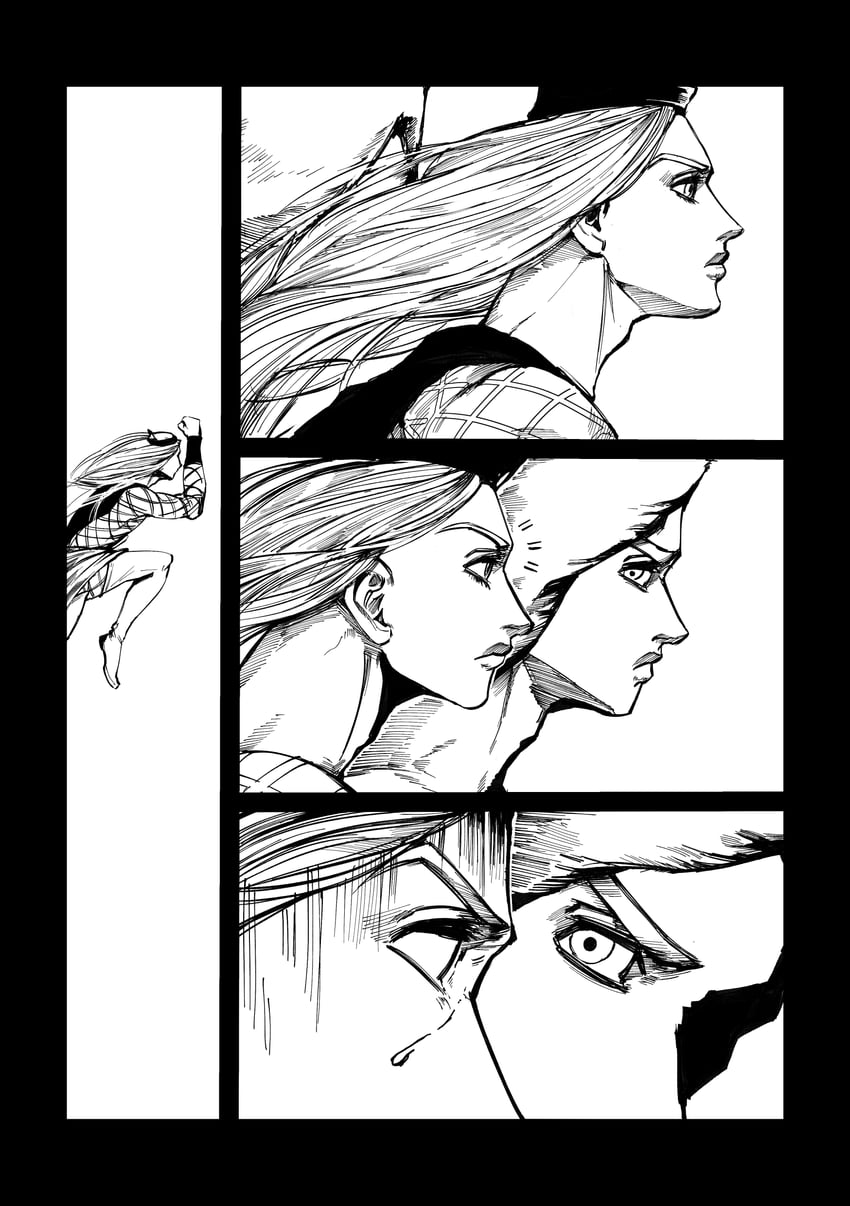 narciso anasui and weather report (jojo no kimyou na bouken and 1 more) drawn by kimeohandream