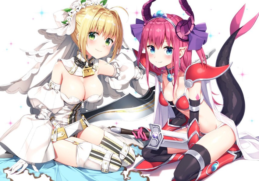 nero claudius and elizabeth bathory (fate and 1 more) drawn by masuishi_kinoto