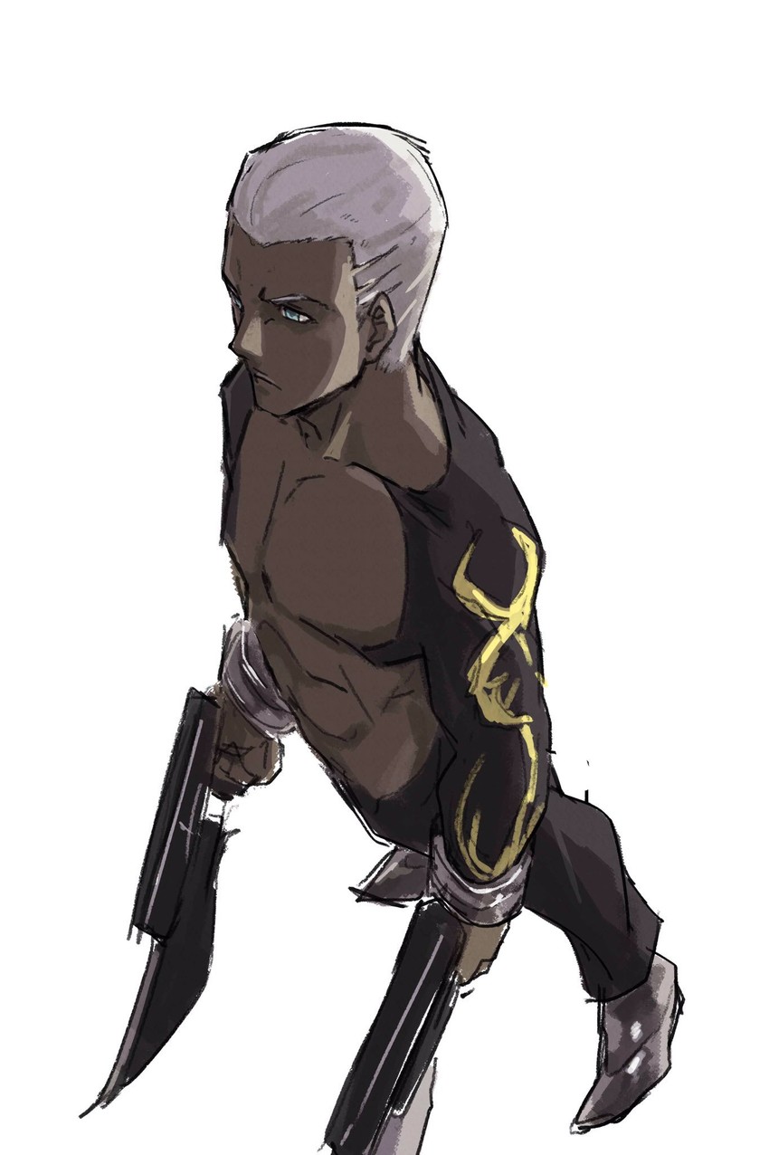 emiya alter (fate and 1 more) drawn by teshima_nari